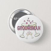 Trauzeuge-Hochzeitungs-ID Button (Vorne & Hinten)