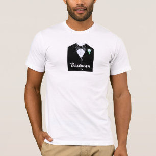 Trauzeuge im schwarzen Smoking T-Shirt