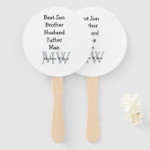 Trauzeuge in Ehemann Papa zitiert Namen hinzufügen Fächer (Vorne und Hinten)