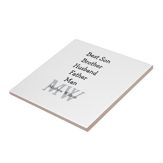 Trauzeuge in Ehemann Papa zitiert Namen hinzufügen Fliese (Seite)