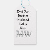 Trauzeuge in Ehemann Papa zitiert Namen hinzufügen Geschenkanhänger (Rückseite)