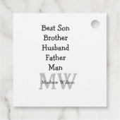 Trauzeuge in Ehemann Papa zitiert Namen hinzufügen Geschenkanhänger (Rückseite)