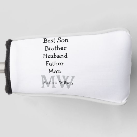 Trauzeuge in Ehemann Papa zitiert Namen hinzufügen Golf Headcover (Vorderseite)