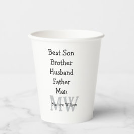 Trauzeuge in Ehemann Papa zitiert Namen hinzufügen Pappbecher