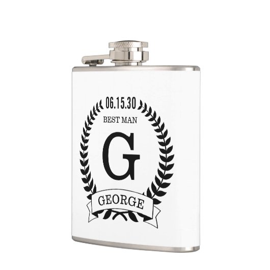 Trauzeuge-Initialen Flachmann (Links)