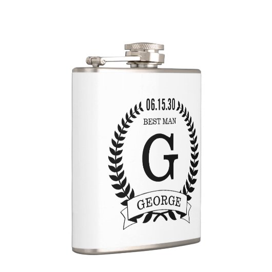 Trauzeuge-Initialen Flachmann (Rechts)