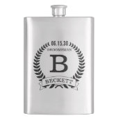 Trauzeuge-Initialen Flachmann (Vorderseite)