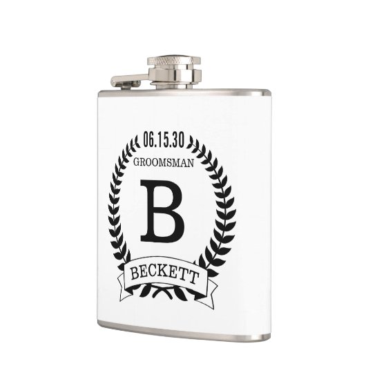 Trauzeuge-Initialen Flachmann (Links)