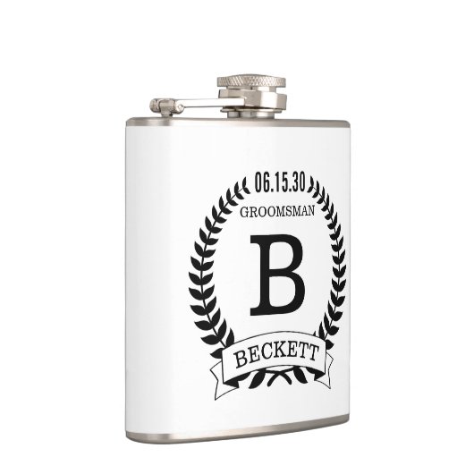 Trauzeuge-Initialen Flachmann (Rechts)