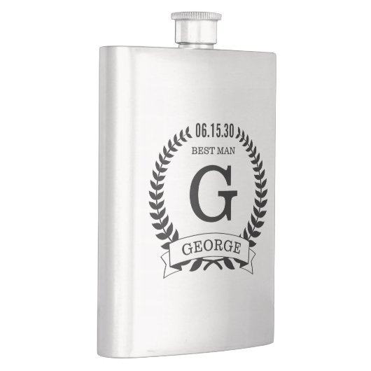 Trauzeuge-Initialen Flachmann (Rechts)