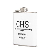 Trauzeuge-Initialen Flachmann (Links)