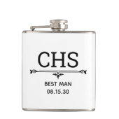 Trauzeuge-Initialen Flachmann (Vorderseite)