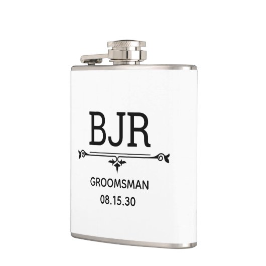 Trauzeuge-Initialen Flachmann (Links)