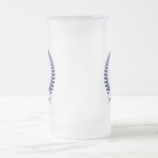 Trauzeuge-Initialen Mattglas Bierglas (Mittel)