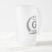 Trauzeuge-Initialen Mattglas Bierglas (VorderseiteRechts)