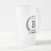 Trauzeuge-Initialen Mattglas Bierglas (VorderseiteRechts)