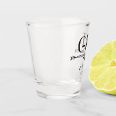 Trauzeuge-Initialen Schnapsglas (Links)