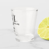 Trauzeuge-Initialen Schnapsglas (Rechts)