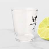 Trauzeuge-Initialen Schnapsglas (Links)