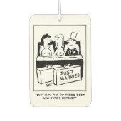 Trauzeuge ist in Bed mit Bride & Groom Autolufterfrischer (Vorderseite)