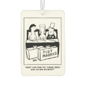 Trauzeuge ist in Bed mit Bride & Groom Autolufterfrischer (Rückseite)