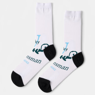 Trauzeuge Junggeselinnen-Abschied Blau Vintager Kl Socken