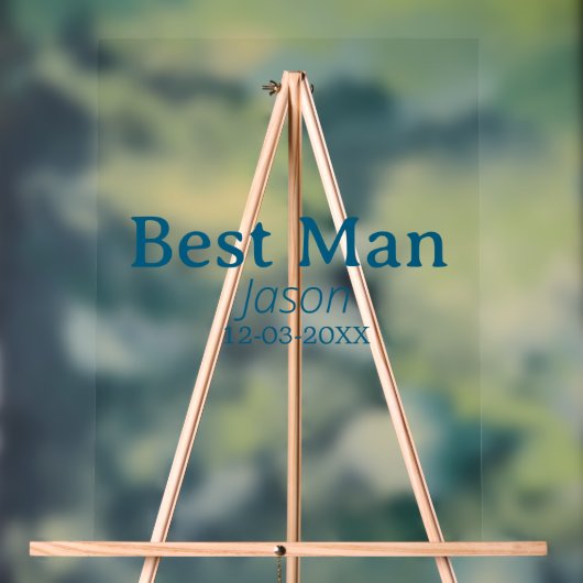 Trauzeuge Junggeselinnen-Abschied hinzufügen Namen Acrylschild (Neutral)