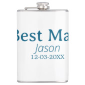 Trauzeuge Junggeselinnen-Abschied hinzufügen Namen Flachmann (Vorderseite)