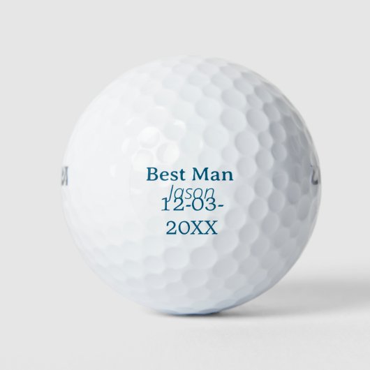 Trauzeuge Junggeselinnen-Abschied hinzufügen Namen Golfball (Vorderseite)