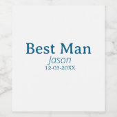 Trauzeuge Junggeselinnen-Abschied hinzufügen Namen Weinetikett (Einzelnes Label)