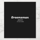 Trauzeuge Junggeselinnen-Abschied hinzufügen Namen Weinetikett (Einzelnes Label)