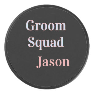 Trauzeuge Junggesellenabschied Name modern schwarz Eishockey Puck