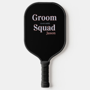 Trauzeuge Junggesellenabschied Name modern schwarz Pickleball Schläger