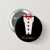 Trauzeuge-Knopf (rot) Button (Vorne & Hinten)