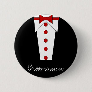 Trauzeuge-Knopf (rot) Button