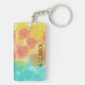 Trauzeuge Künstlerisch Wasserfarbe Schlüsselanhänger (Rückseite)