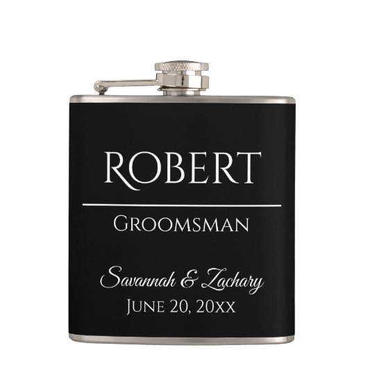 Trauzeuge Liquor Flask Gastgeschenk Hochzeit Gesch Flachmann (Vorderseite)