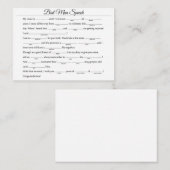 Trauzeuge Mitteilungskarte (Vorne/Hinten)