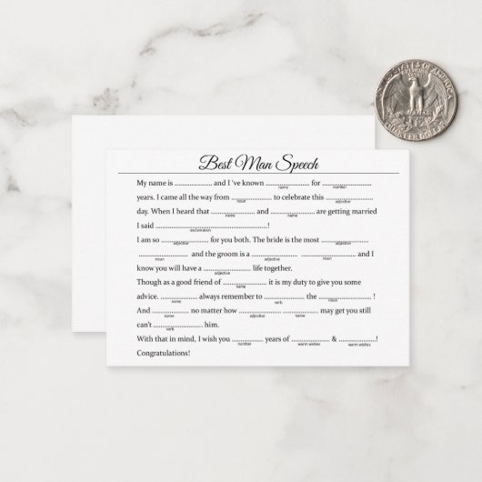 Trauzeuge Mitteilungskarte (Vorderseite/Rückseite Beispiel)