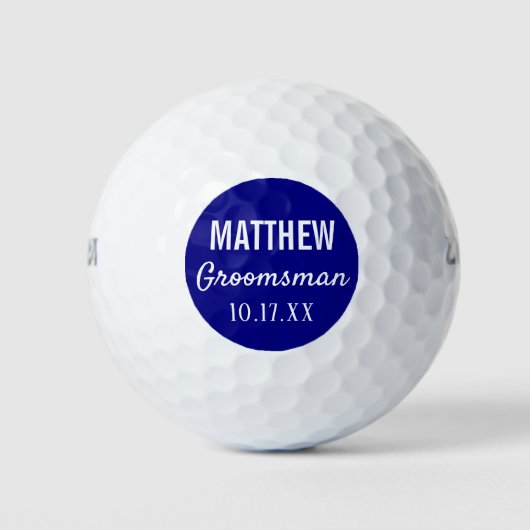 Trauzeuge Moderne Typografie-Gastgeschenk Hochzeit Golfball (Vorderseite)