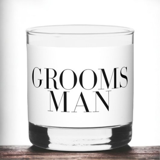 Trauzeuge Moderner Personalisierter Minimalistisch Whiskyglas