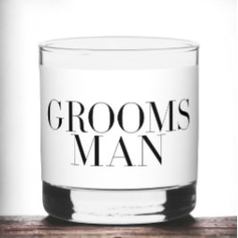 Trauzeuge Moderner Personalisierter Minimalistisch Whiskyglas