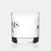 Trauzeuge Moderner Personalisierter Minimalistisch Whiskyglas (Links)
