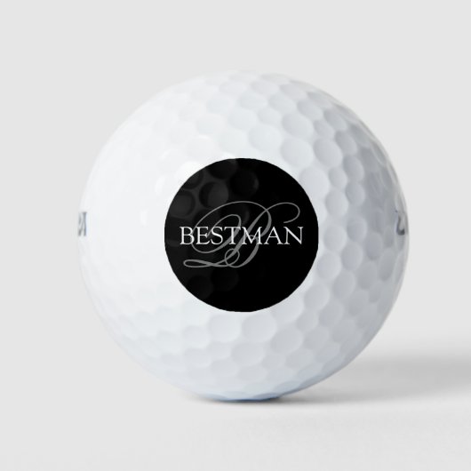 Trauzeuge Monogram Wedelgolfball Golfball (Vorderseite)