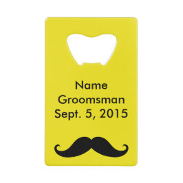 Trauzeuge Mustache & Anzug Card Flaschenöffner