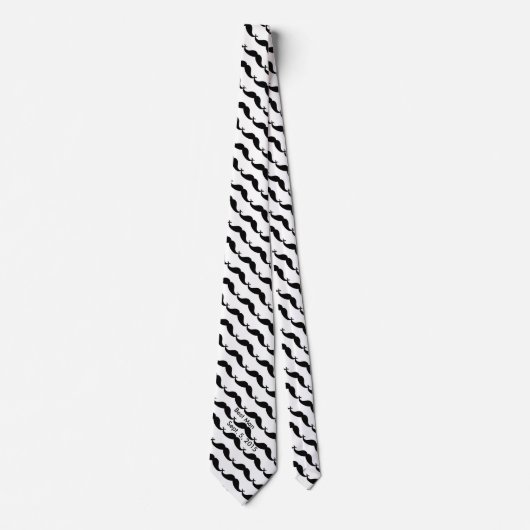 Trauzeuge Mustache Necktie Krawatte (Vorderseite)