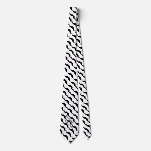 Trauzeuge Mustache Necktie Krawatte (Vorderseite)