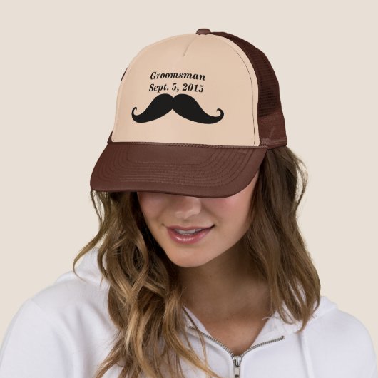 Trauzeuge Mustache Truckers Hat Truckerkappe (Beispiel)