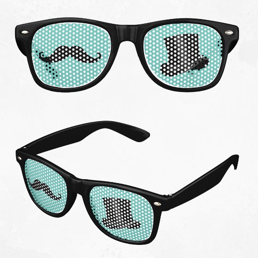 Trauzeuge Mustache und Top Hat Adult Party Sonnenbrille
