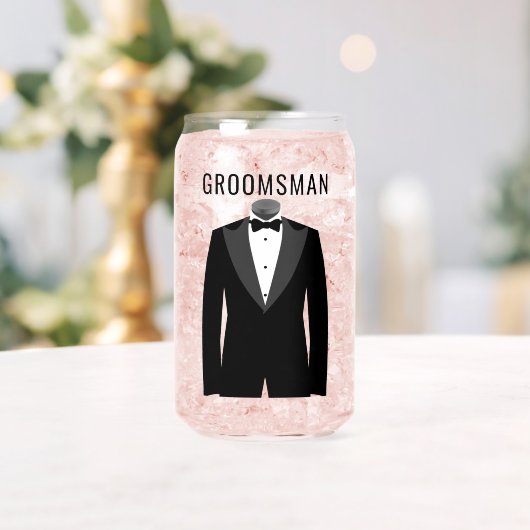 Trauzeuge Name Black Tuxedo Hochzeitdatum Dosenglas (Insitu (Hochzeit))
